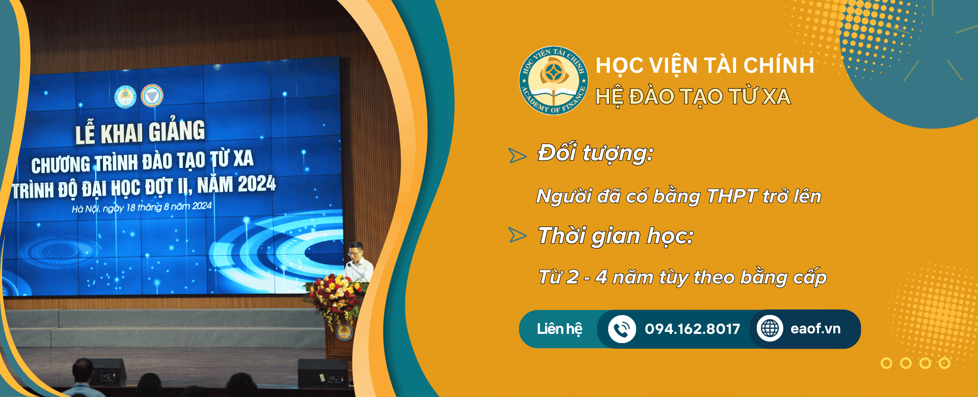 ĐẠI HỌC TỪ XA HỌC VIỆN TÀI CHÍNH TUYỂN SINH 2024